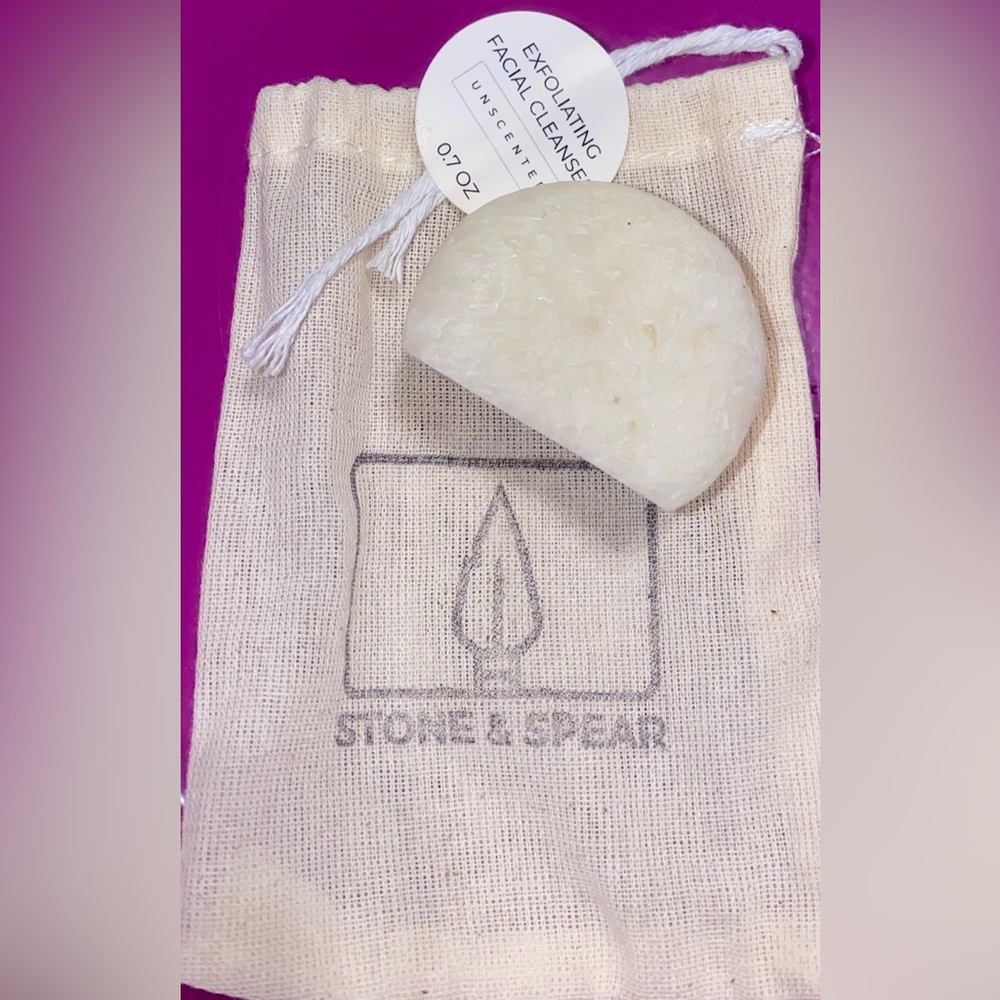 NEW WITH BAG STONE & SPEAR TALLOW EXFOLIATING FACIAL CLEANSER BAR SAMPLE READ!!